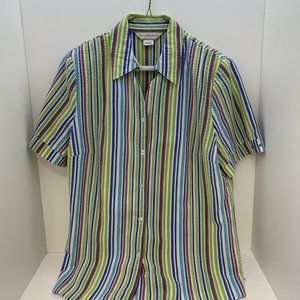 Allison Daley Button front Blouse Top Size 10 Pink